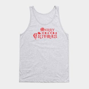 Merry Critmas Santa Sleigh Dice Xmas Tank Top